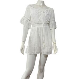 Pink Lily White Boho Dress‎